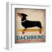 Dachshund Longboards-Ryan Fowler-Framed Art Print