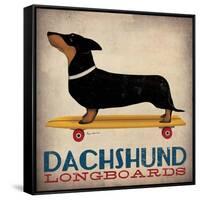 Dachshund Longboards-Ryan Fowler-Framed Stretched Canvas