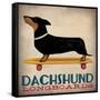 Dachshund Longboards-Ryan Fowler-Framed Stretched Canvas