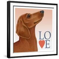 Dachshund Love-Tomoyo Pitcher-Framed Giclee Print