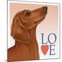 Dachshund Love-Tomoyo Pitcher-Mounted Giclee Print