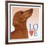 Dachshund Love-Tomoyo Pitcher-Framed Giclee Print