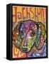 Dachshund Love-Dean Russo-Framed Stretched Canvas