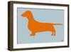 Dachshund Orange-NaxArt-Framed Art Print