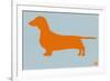 Dachshund Orange-NaxArt-Framed Art Print