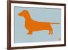 Dachshund Orange-NaxArt-Framed Art Print