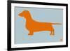 Dachshund Orange-NaxArt-Framed Art Print