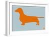 Dachshund Orange-NaxArt-Framed Art Print