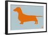 Dachshund Orange-NaxArt-Framed Art Print