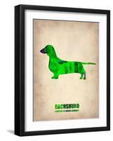 Dachshund Poster 1-NaxArt-Framed Art Print