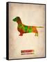 Dachshund Poster 2-NaxArt-Framed Stretched Canvas