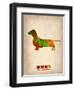 Dachshund Poster 2-NaxArt-Framed Art Print