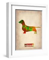 Dachshund Poster 2-NaxArt-Framed Art Print