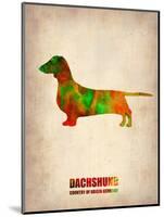 Dachshund Poster 2-NaxArt-Mounted Art Print