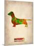 Dachshund Poster 2-NaxArt-Mounted Art Print