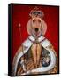 Dachshund Queen-Fab Funky-Framed Stretched Canvas