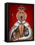 Dachshund Queen-Fab Funky-Framed Stretched Canvas