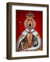 Dachshund Queen-Fab Funky-Framed Art Print