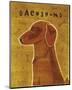 Dachshund (red)-John Golden-Mounted Giclee Print