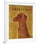 Dachshund (red)-John W^ Golden-Framed Art Print