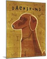 Dachshund (red)-John W^ Golden-Mounted Art Print