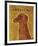 Dachshund (red)-John W^ Golden-Framed Art Print