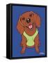 Dachshund Red-Tomoyo Pitcher-Framed Stretched Canvas