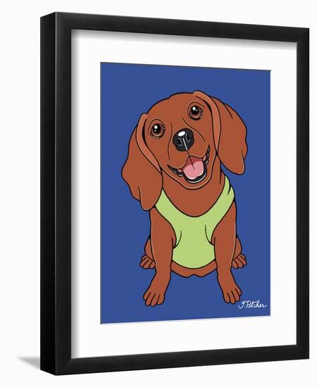 Dachshund Red-Tomoyo Pitcher-Framed Premium Giclee Print