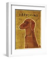 Dachshund (red)-John W Golden-Framed Giclee Print