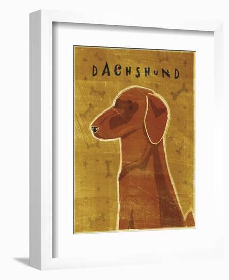 Dachshund (red)-John W Golden-Framed Giclee Print