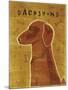 Dachshund (red)-John W Golden-Mounted Giclee Print