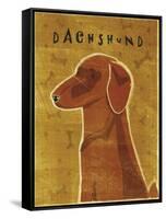 Dachshund (red)-John W Golden-Framed Stretched Canvas