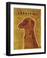 Dachshund (red)-John W Golden-Framed Giclee Print