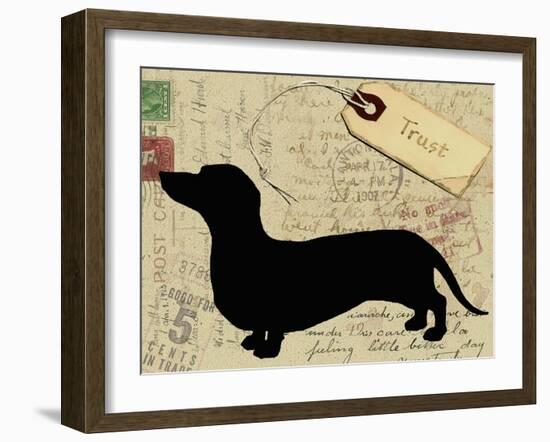 Dachshund Silhouette-NancyShumaker Pallan-Framed Art Print