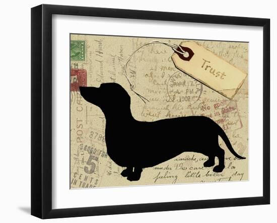 Dachshund Silhouette-NancyShumaker Pallan-Framed Art Print