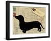 Dachshund Silhouette-NancyShumaker Pallan-Framed Art Print