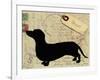 Dachshund Silhouette-NancyShumaker Pallan-Framed Art Print