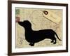 Dachshund Silhouette-NancyShumaker Pallan-Framed Art Print