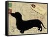 Dachshund Silhouette-NancyShumaker Pallan-Framed Stretched Canvas