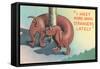 Dachshund Sniffing Own Butt, Cartoon-null-Framed Stretched Canvas