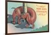 Dachshund Sniffing Own Butt, Cartoon-null-Framed Art Print