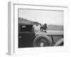 Dachshund standing on the bonnet of Charles Mortimers Bentley, c1930s-Bill Brunell-Framed Photographic Print