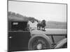 Dachshund standing on the bonnet of Charles Mortimers Bentley, c1930s-Bill Brunell-Mounted Photographic Print