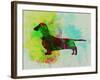 Dachshund Watercolor-NaxArt-Framed Art Print