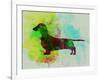 Dachshund Watercolor-NaxArt-Framed Art Print