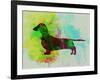 Dachshund Watercolor-NaxArt-Framed Art Print