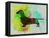 Dachshund Watercolor-NaxArt-Framed Stretched Canvas