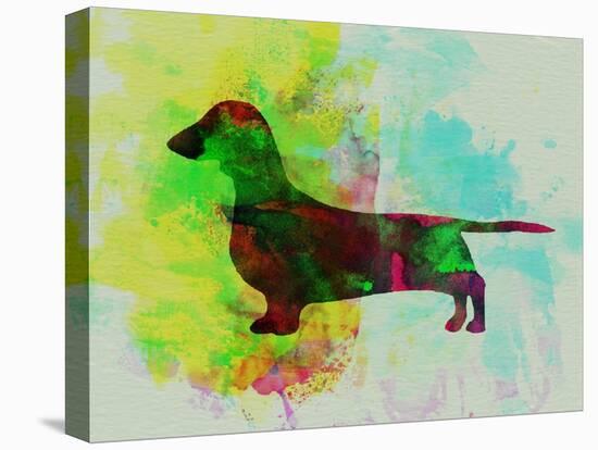 Dachshund Watercolor-NaxArt-Stretched Canvas