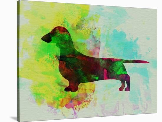 Dachshund Watercolor-NaxArt-Stretched Canvas