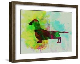 Dachshund Watercolor-NaxArt-Framed Art Print